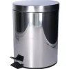 Prullenbakken-CM Pedaalemmer Shine - zilver - 5L - metaal - wc/badkamer