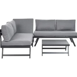 Beliani COCCORINO - Tuinset - Grijs - Aluminium