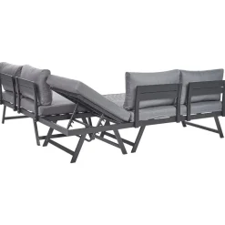 Beliani COCCORINO - Tuinset - Grijs - Aluminium