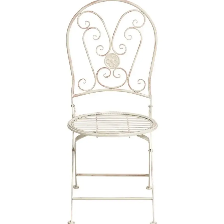 Bistro- & Balkonsets-Leen Bakker COGGIA - Set van 2 tuinstoelen - Lichtbeige - IJzer