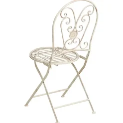 Bistro- & Balkonsets-Leen Bakker COGGIA - Set van 2 tuinstoelen - Lichtbeige - IJzer
