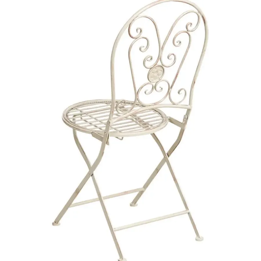 Bistro- & Balkonsets-Leen Bakker COGGIA - Set van 2 tuinstoelen - Lichtbeige - IJzer