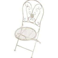 Bistro- & Balkonsets-Leen Bakker COGGIA - Set van 2 tuinstoelen - Lichtbeige - IJzer
