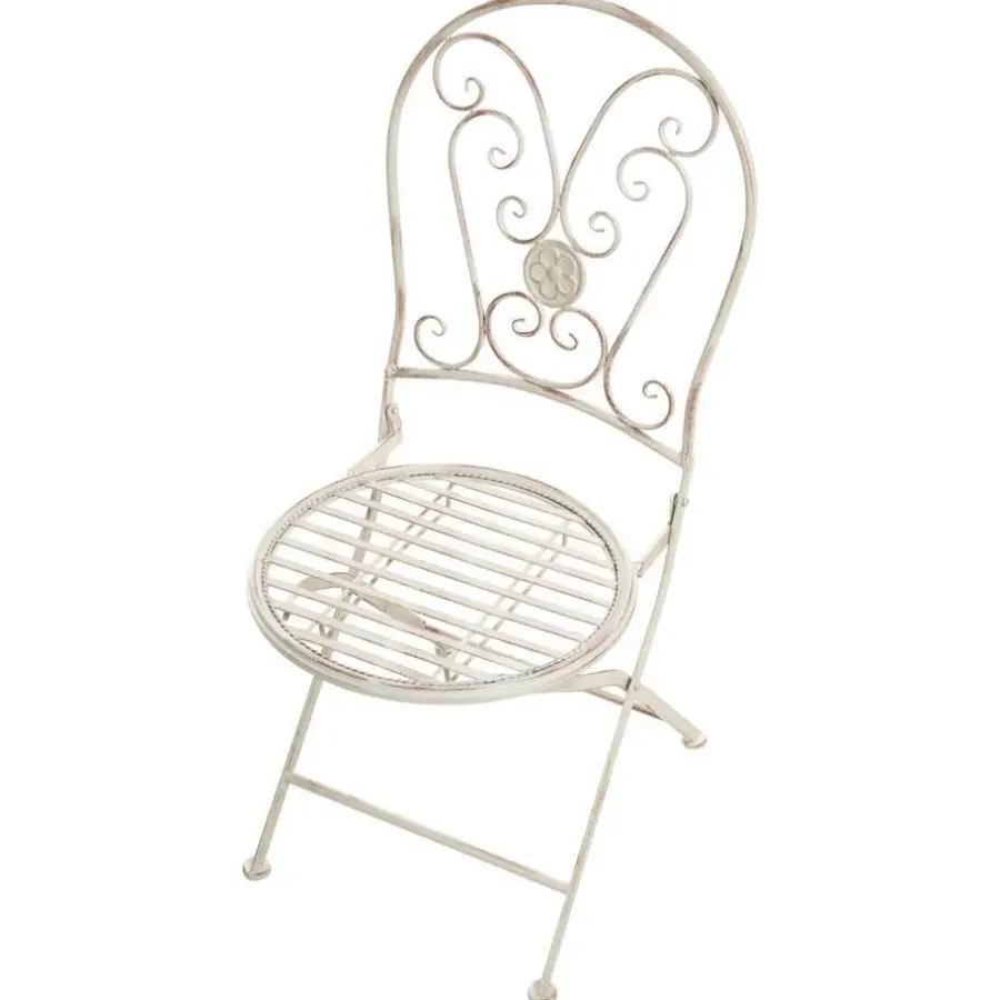 Bistro- & Balkonsets-Leen Bakker COGGIA - Set van 2 tuinstoelen - Lichtbeige - IJzer