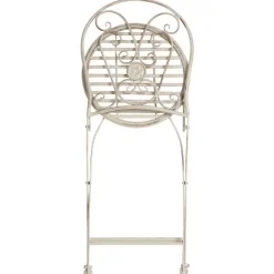 Bistro- & Balkonsets-Leen Bakker COGGIA - Set van 2 tuinstoelen - Lichtbeige - IJzer