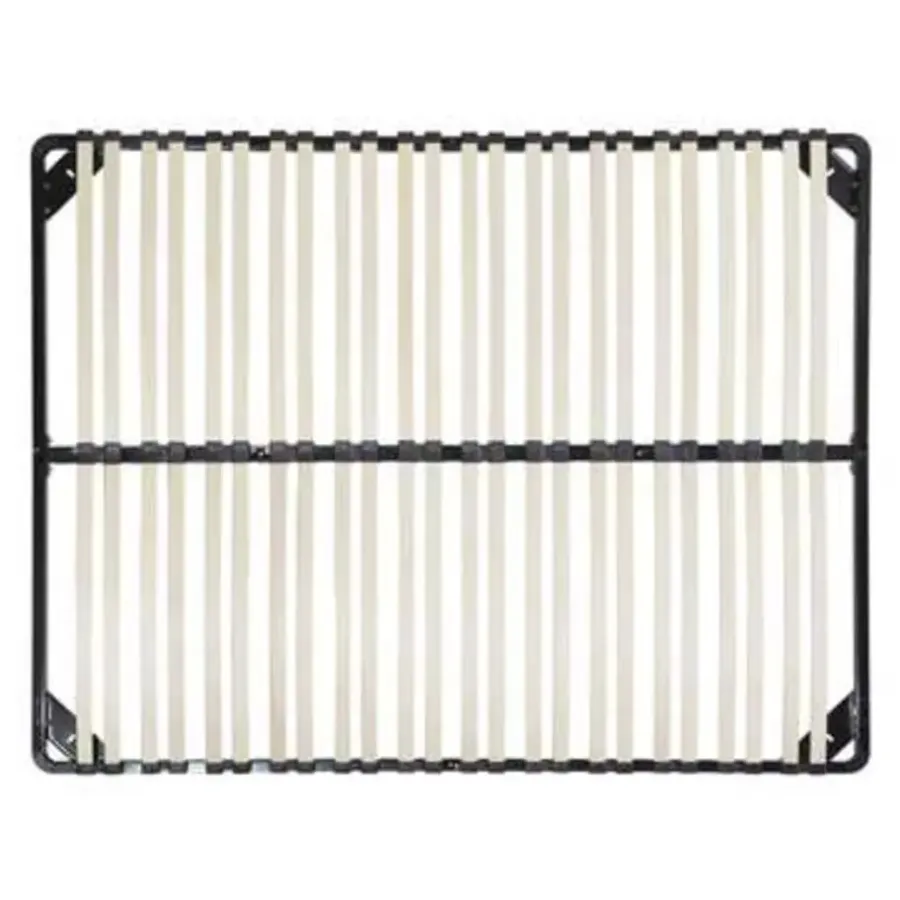 Beliani COMBOURG - Lattenbodem - Zwart - 160 x 200 cm - Staal