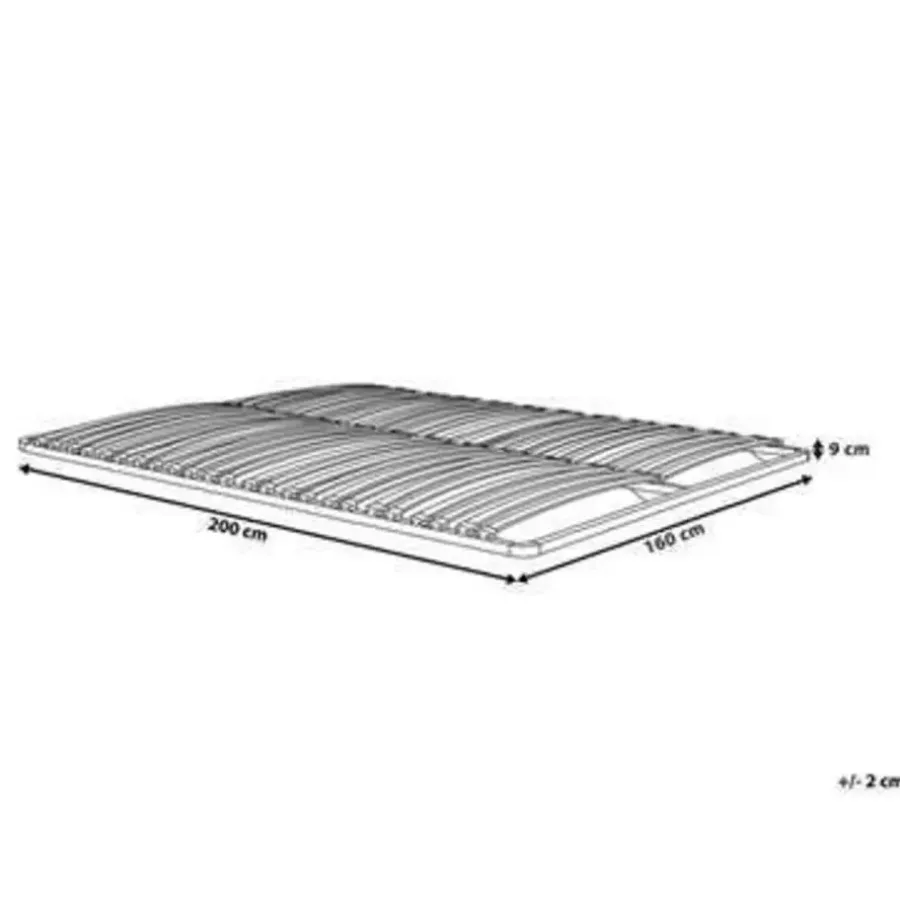 Beliani COMBOURG - Lattenbodem - Zwart - 160 x 200 cm - Staal