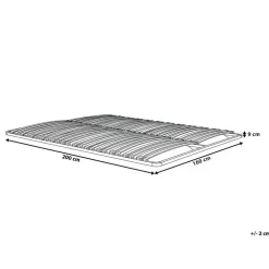 Beliani COMBOURG - Lattenbodem - Zwart - 160 x 200 cm - Staal