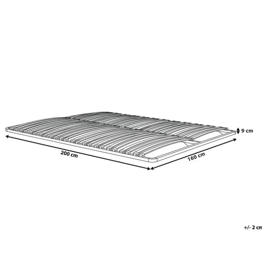 Beliani COMBOURG - Lattenbodem - Zwart - 160 x 200 cm - Staal