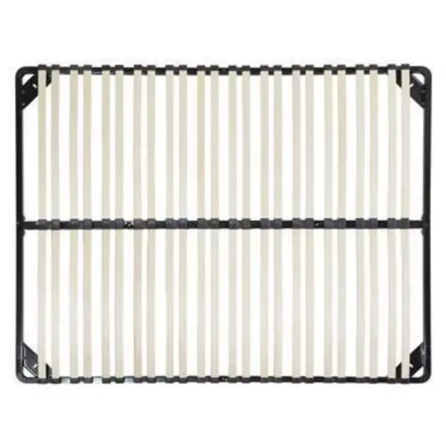 Beliani COMBOURG - Lattenbodem - Zwart - 160 x 200 cm - Staal