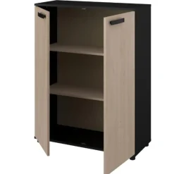 Parisot Commode Celestia met 2 deuren - eikdecor/zwart
