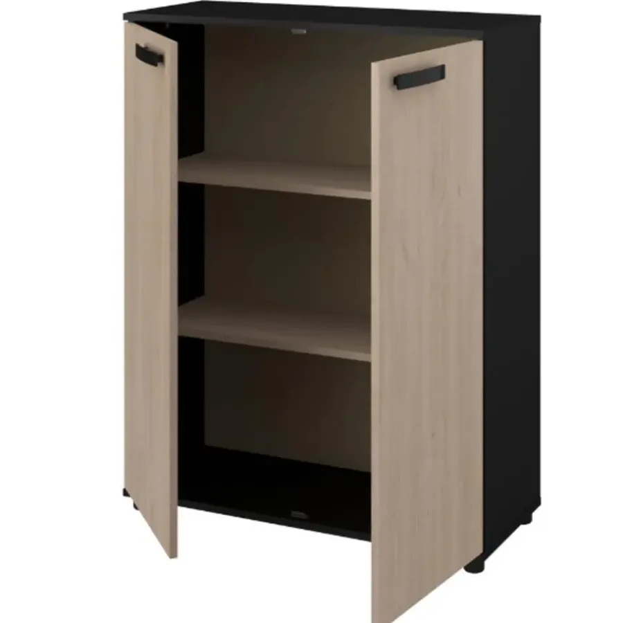 Parisot Commode Celestia met 2 deuren - eikdecor/zwart