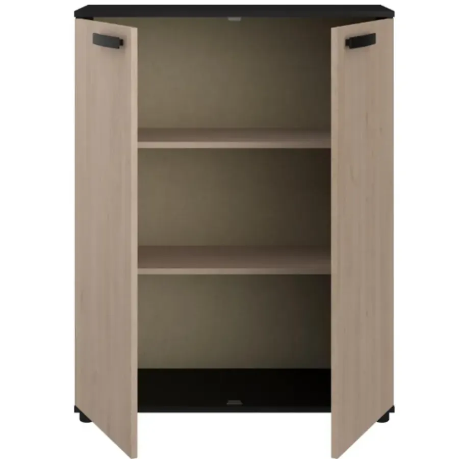Parisot Commode Celestia met 2 deuren - eikdecor/zwart
