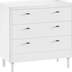 Ladekasten|Ladekasten-Vipack Commode Forrest - 3 lades - massief beukenhout - wit