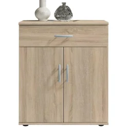 Emob Commode Viviane 60cm met 2 deuren- 1 lade - eik