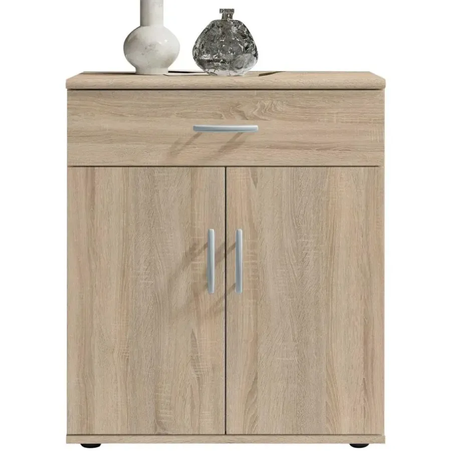 Emob Commode Viviane 60cm met 2 deuren- 1 lade - eik