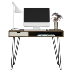 Bureaus-Novogratz Concord - Bureau met 1 lade in walnoot look