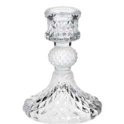 Kandelaars En Windlichten-Concorde Kaarsen kandelaar - glas - luxe - 8 x 10 cm
