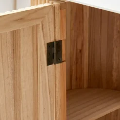 Sidetables-Nordlys Console van hout met marmerlook blad