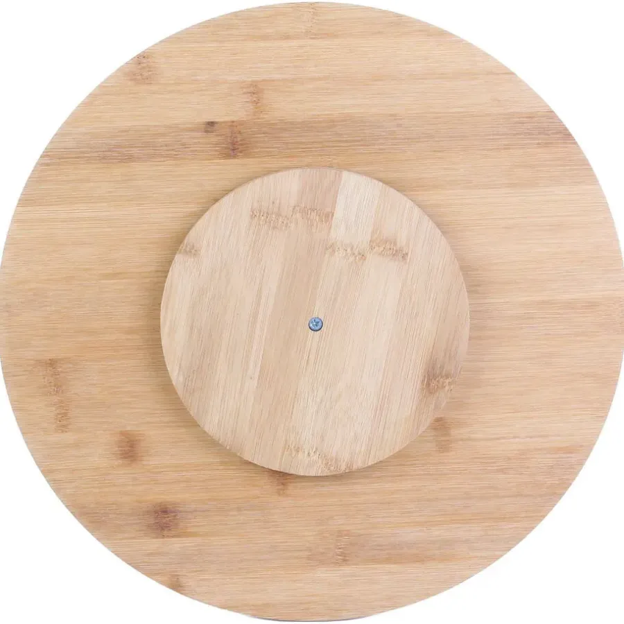 Dienbladen-Merkloos Cook Concept draaibaar serveer plateau - bamboe hout - D35 cm