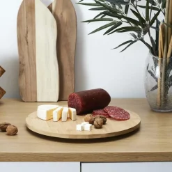 Dienbladen-Merkloos Cook Concept draaibaar serveer plateau - bamboe hout - D35 cm