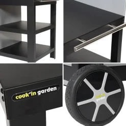 COOK'IN GARDEN - Desserte noire NOVA pour plancha