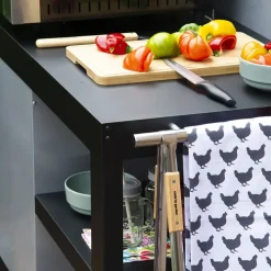 COOK'IN GARDEN - Desserte noire NOVA pour plancha