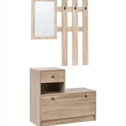 Schoenenkasten-Leen Bakker COOMA - Halmeubelset - Lichtbruin - Hout