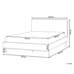 Twijfelaars-Leen Bakker CORIO - Tweepersoonsbed - Taupe - 140 x 200 cm - Polyester