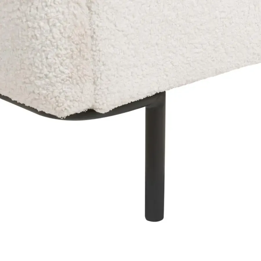 Twijfelaars-Beliani CORIO - Tweepersoonsbed - Wit - 140 x 200 cm - Bouclé