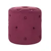 Poefen-Beliani COROLLA - Poef - Rood - 40 cm - Fluweel