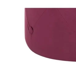 Poefen-Beliani COROLLA - Poef - Rood - 40 cm - Fluweel