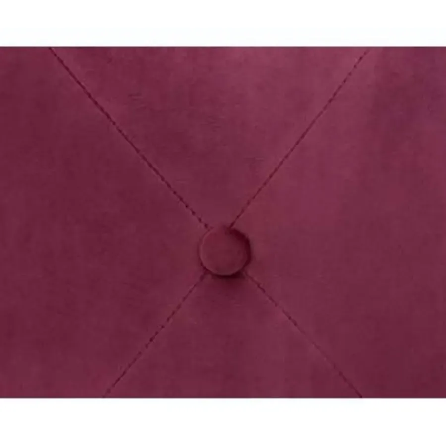 Poefen-Beliani COROLLA - Poef - Rood - 40 cm - Fluweel