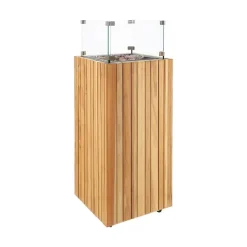 Tuinhaarden En Terrasverwarmers-Cosi Fires Cosipillar square sfeerhaard - teak