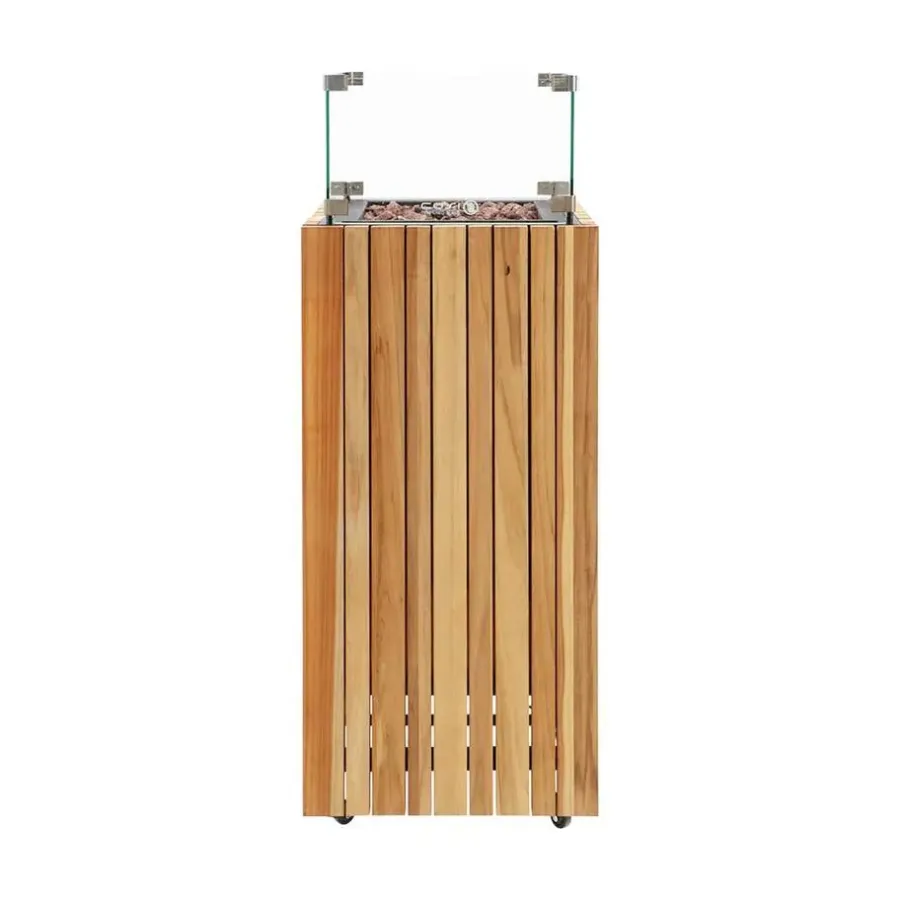Tuinhaarden En Terrasverwarmers-Cosi Fires Cosipillar square sfeerhaard - teak