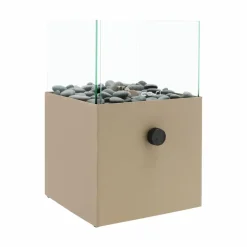 Tuinhaarden En Terrasverwarmers-Cosi Fires Cosiscoop Square gaslantaarn - Sandy Beige