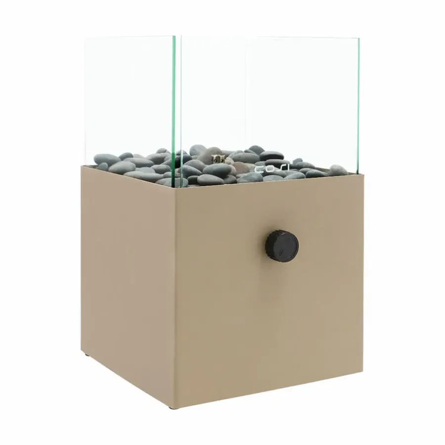 Tuinhaarden En Terrasverwarmers-Cosi Fires Cosiscoop Square gaslantaarn - Sandy Beige