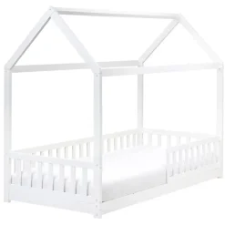 Beliani COSSAYE - Kinderbed - Wit - 90 x 200 cm - Grenenhout
