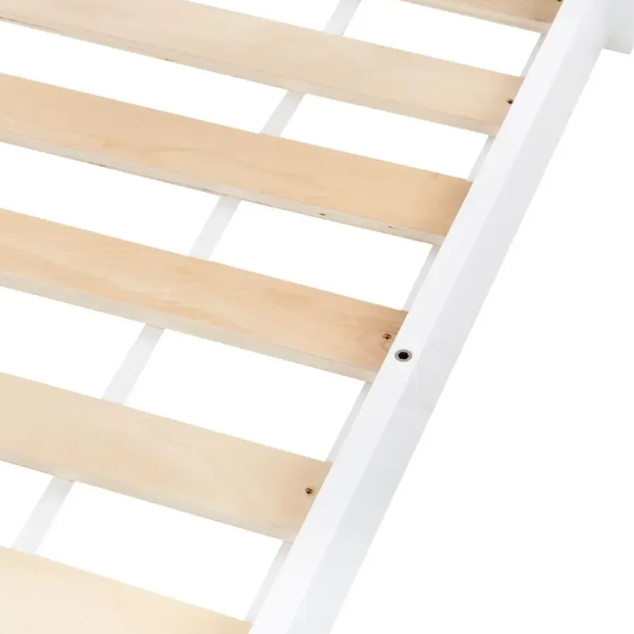 Beliani COSSAYE - Kinderbed - Wit - 90 x 200 cm - Grenenhout