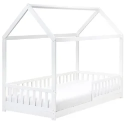 Beliani COSSAYE - Kinderbed - Wit - 90 x 200 cm - Grenenhout