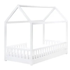 Beliani COSSAYE - Kinderbed - Wit - 90 x 200 cm - Grenenhout