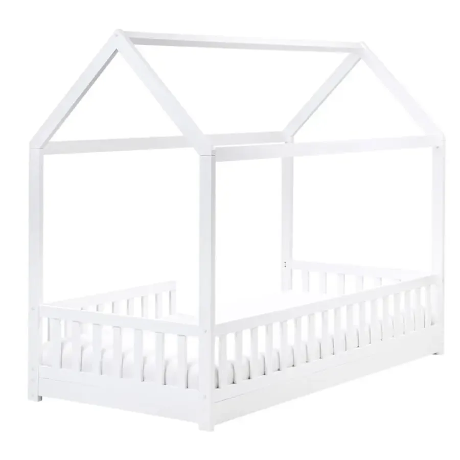 Beliani COSSAYE - Kinderbed - Wit - 90 x 200 cm - Grenenhout