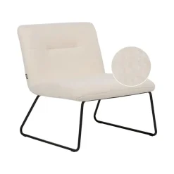 Beliani COTULLA - Fauteuil - Wit - Bouclé