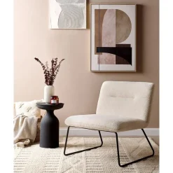 Beliani COTULLA - Fauteuil - Wit - Bouclé