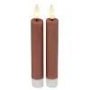 Kaarsen-Countryfield Led kaarsen/dinerkaarsen - 2x - roze - 15 cm