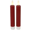 Countryfield Led kaarsen/dinerkaarsen - 2x - rood - 15 cm