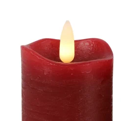 Kaarsen-Countryfield LED kaarsen/stompkaarsen - 2x st - rood - H7,2 cm