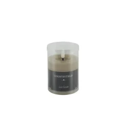 Kaarsen-Countryfield LED kaars/stompkaars - beige - D7,5 x H8 cm - timer