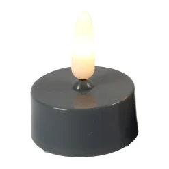 Kaarsen-Countryfield LED waxinelichtjes - 2x - grijs - warm wit