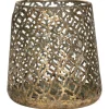 Kandelaars En Windlichten-Countryfield Luxe theelichthouder - metaal - brons - D12 x H13 cm